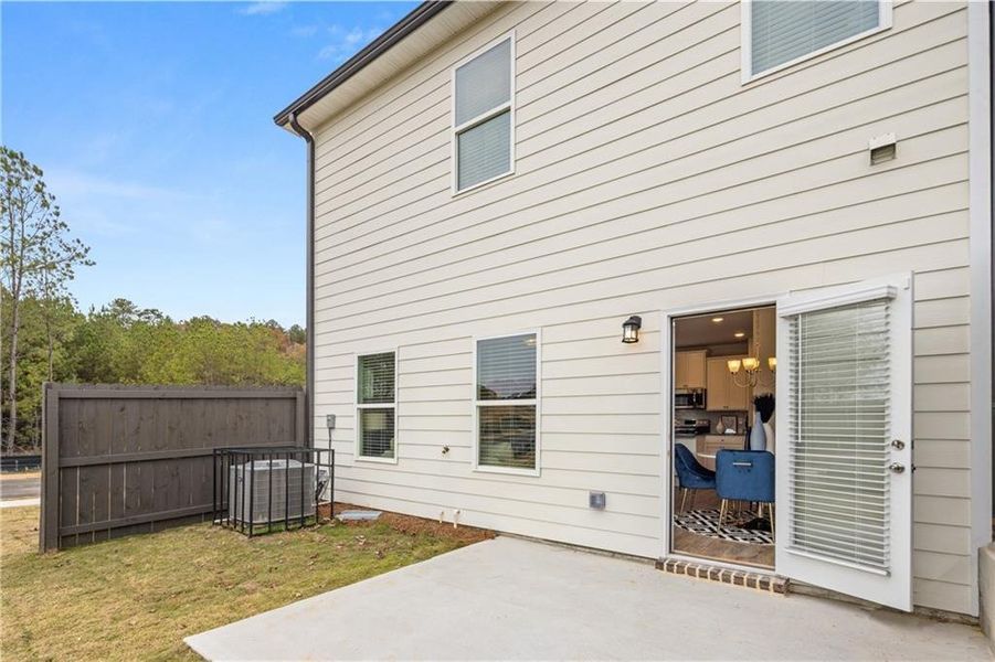 Exterior details and patio area of a home in The Collection at Walden Park, Jonesboro (Image 2).
