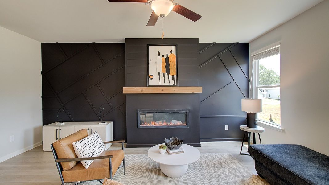 Representative furnished interior of a home built from the Layla II by DRB Homes in Enclave at Evergreen, Fairburn (Image 9).