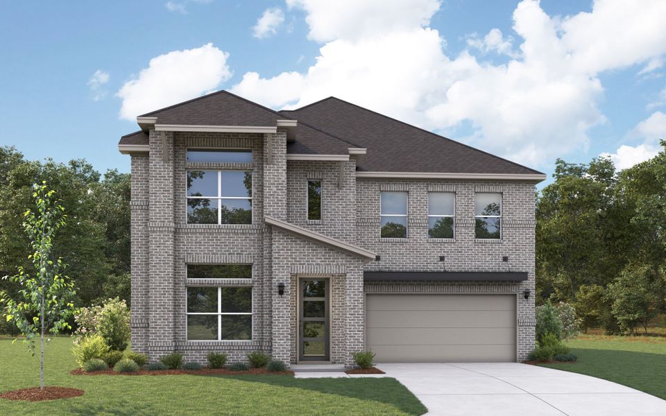 Representative exterior photo of a completed home built from the Julieta II by Mattamy Homes in Sutton Fields, Celina, TX (Image 5).