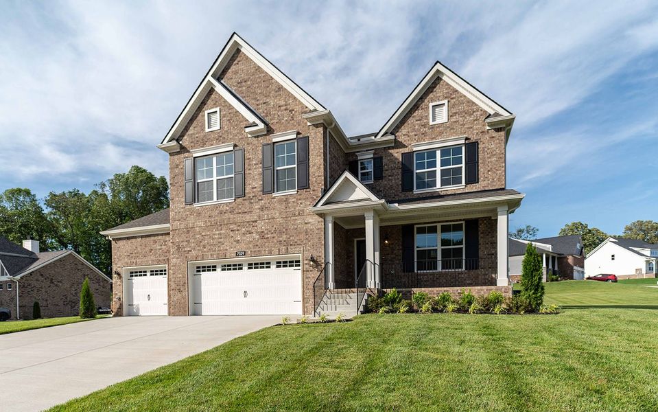 Front exterior of a new home in Aden Woods, Fairview, TN, highlighting curb appeal (Image 18).