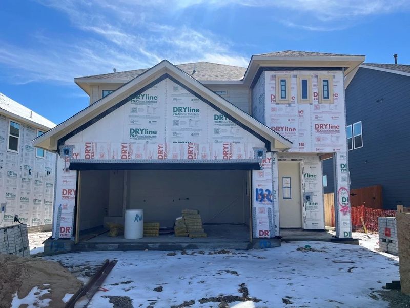 In-progress construction of a new home in Lariat, Liberty Hill, TX (Image 4).