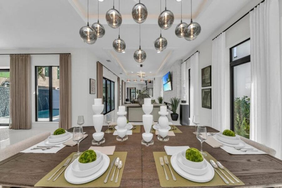 Representative furnished interior of a home built from the Silver Palm – Phase 2 by Medallion Home in Aqua, Bradenton (Image 11).