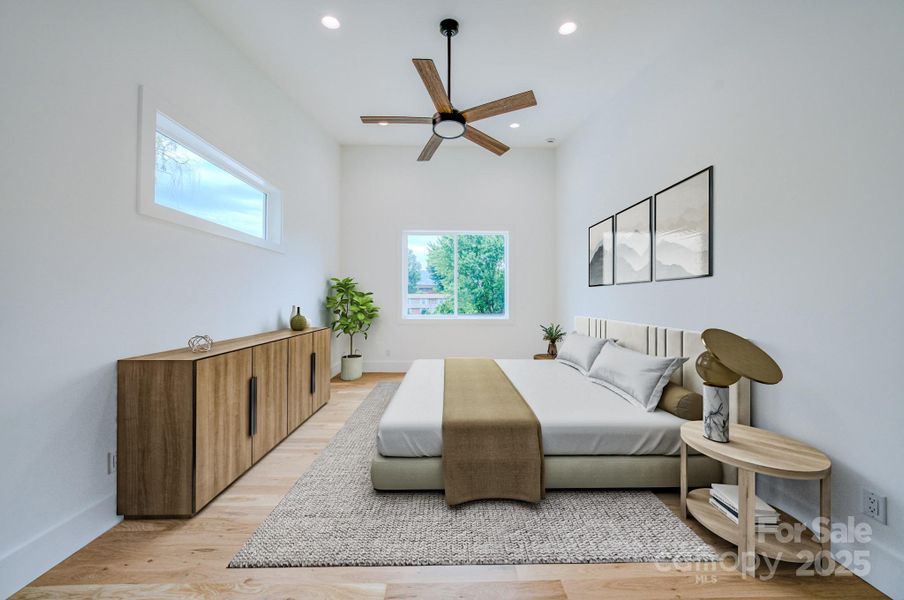 Virtually Staged Second Floor Master bedroom