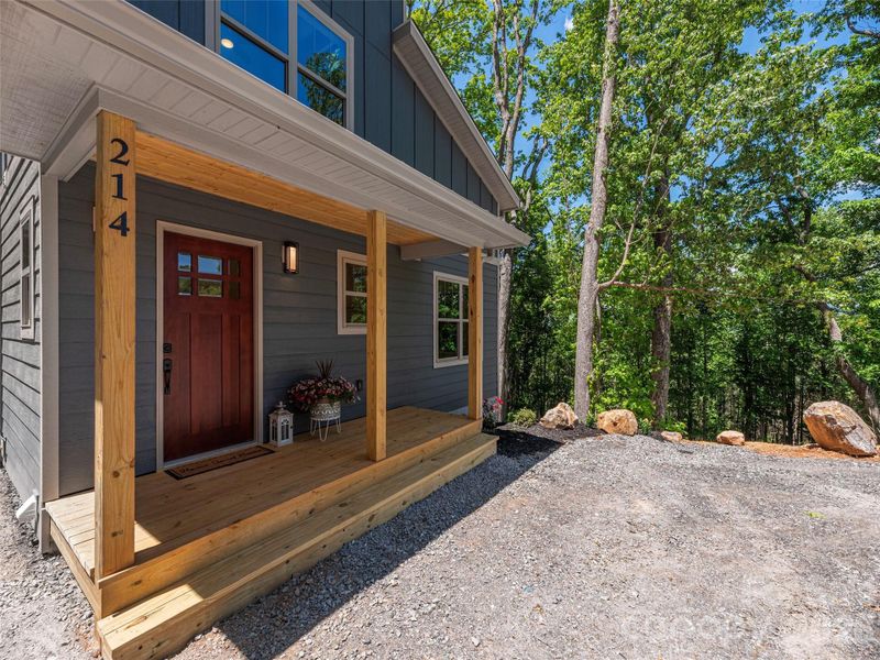 Exterior details and patio area of a home in , Waynesville (Image 3).