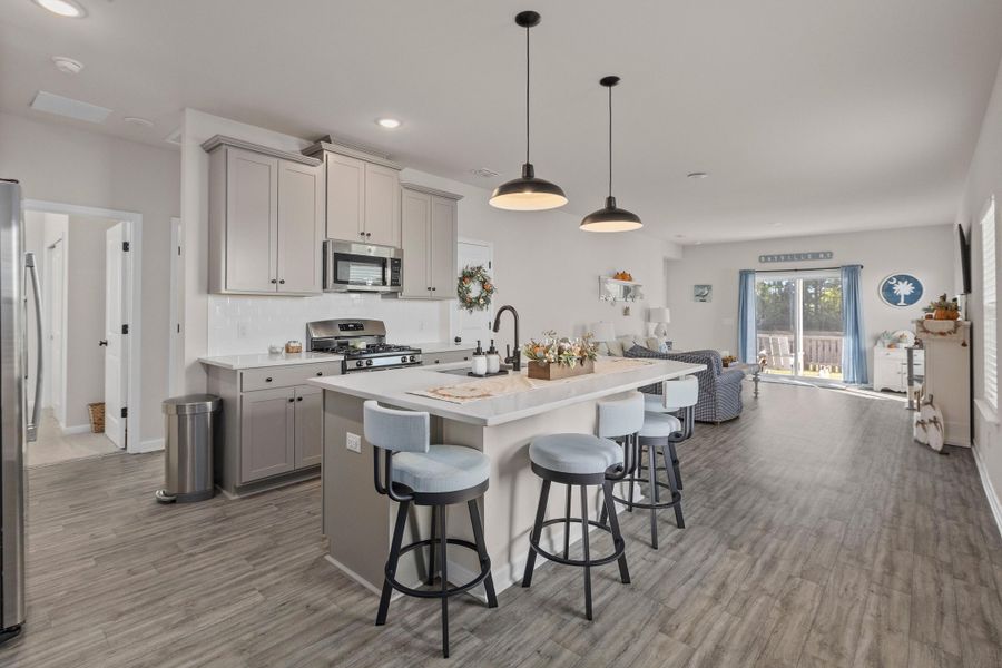Furnished interior view inside a new home in K. Hovnanian's® Four Seasons at Lakes of Cane Bay, Summerville (Image 5). Furnished interior view inside a new home in K. Hovnanian's® Four Seasons at Lakes of Cane Bay, Summerville (Image 5).