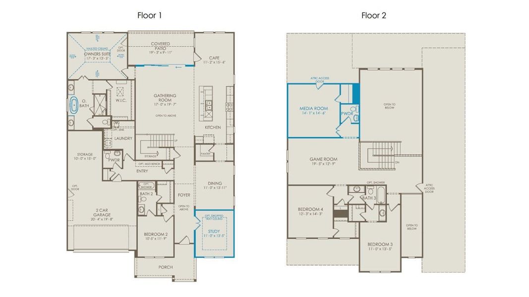 2D floor plan layout of this home in Wellington, Fort Worth, TX (Image 4).