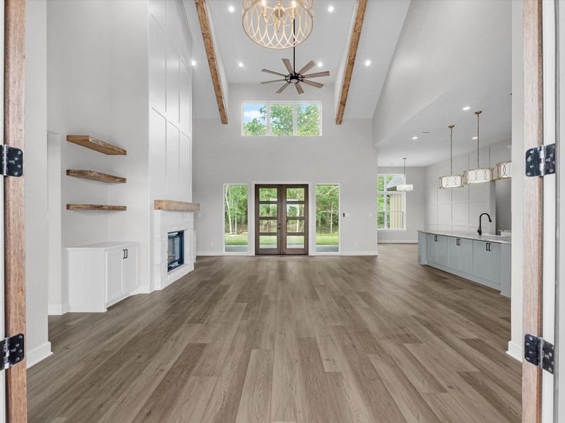 Look at the spacious, open concept entry and great room.