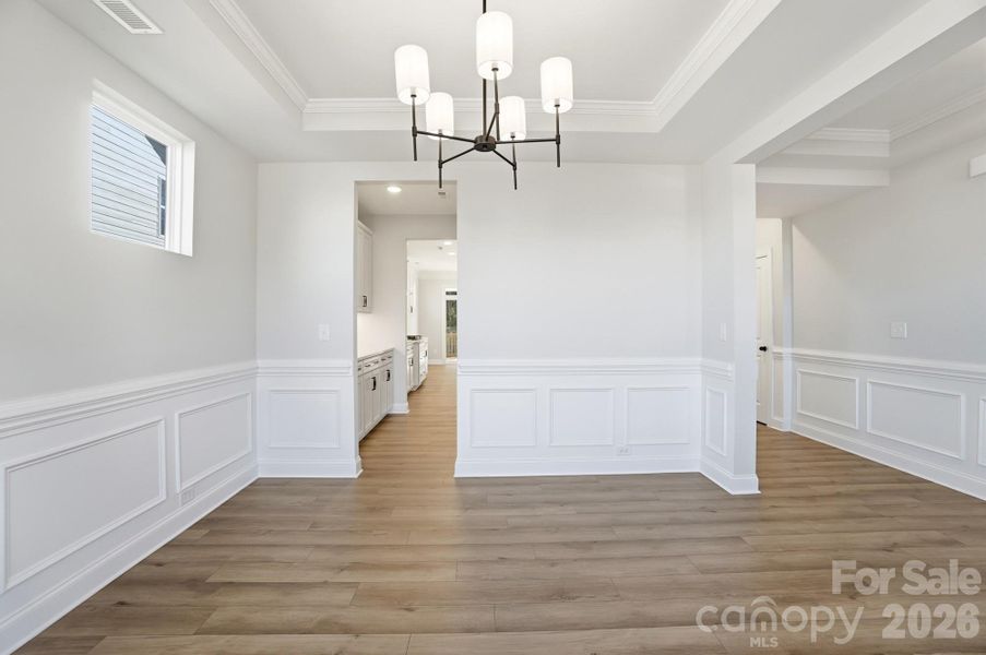 Dining room connected to butler pantry