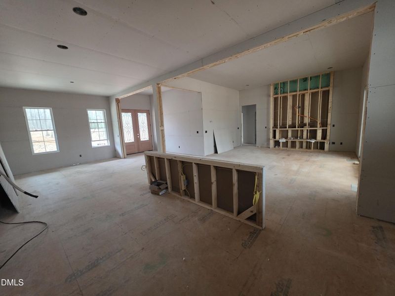 Main living area view from kitchen