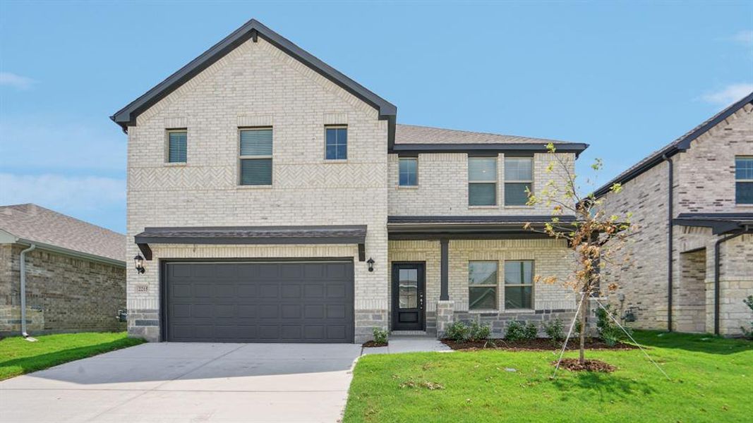 Front exterior of a new home in Windmore, Princeton, TX, highlighting curb appeal (Image 1). Front exterior of a new home in Windmore, Princeton, TX, highlighting curb appeal (Image 1).