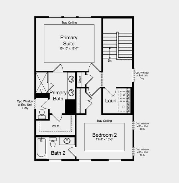 2D floor plan layout of this home in Rosewood Farm, Lawrenceville, GA (Image 6).