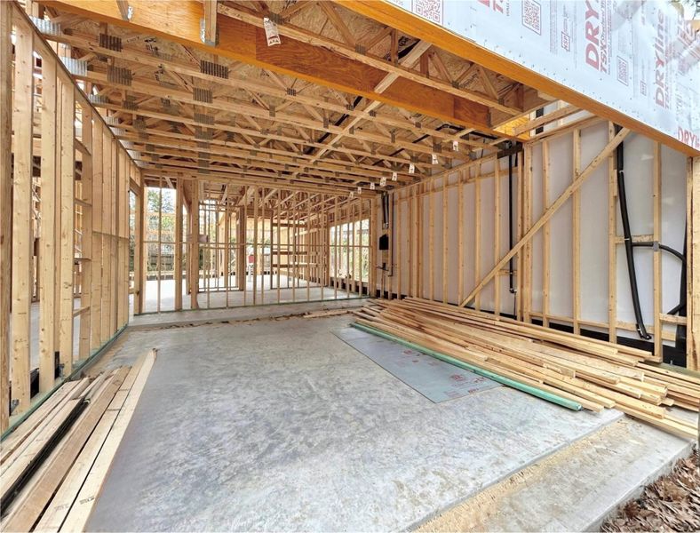 2 Car Garage. Construction Photo as of 1-12-2026