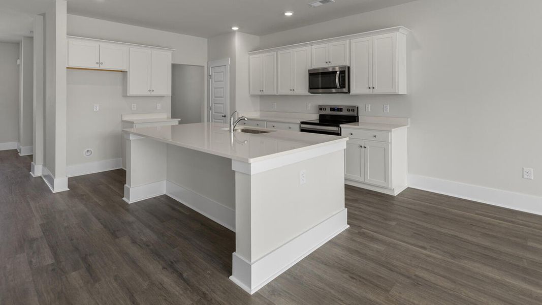 Furnished interior view inside a new home in Surfside Landing, Hubert (Image 7).