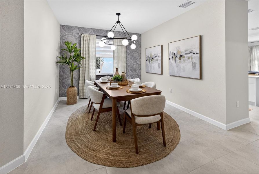 Furnished interior view inside a new home in Acacia Groves, Miami (Image 4).