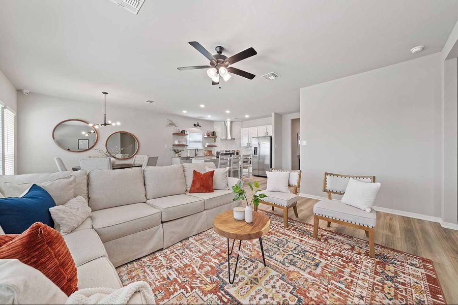 Furnished interior view inside a new home in Hartrick Ranch, Temple (Image 6). Furnished interior view inside a new home in Hartrick Ranch, Temple (Image 6).