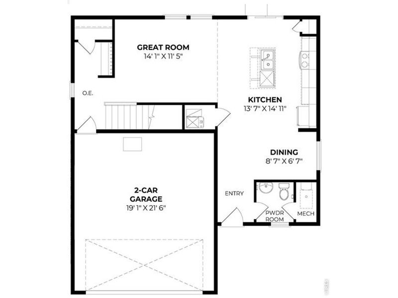2D floor plan layout of this home in Granary, Johnstown, CO (Image 3).
