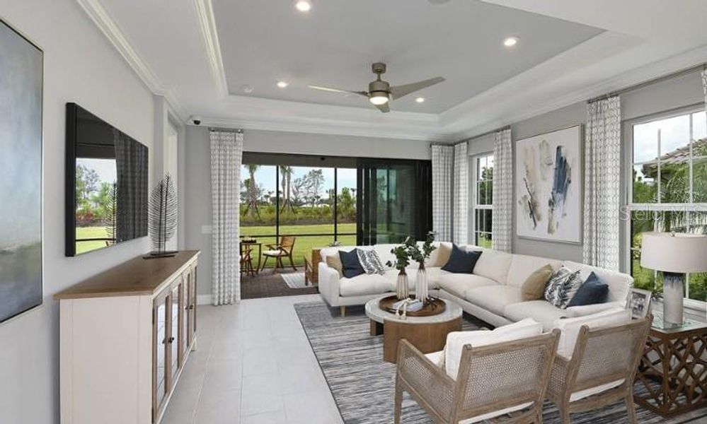 Furnished interior view inside a new home in Esplanade at Azario Lakewood Ranch, Bradenton (Image 5).