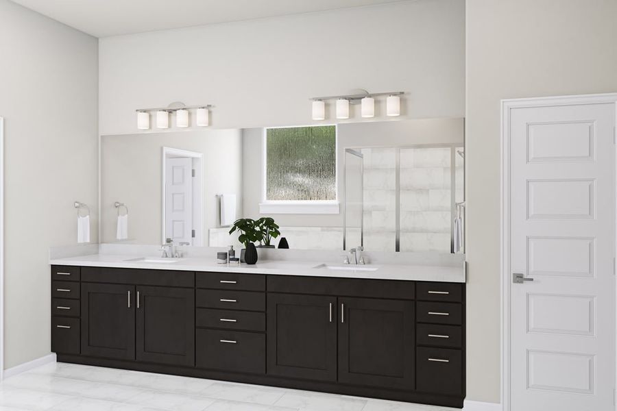 Furnished interior view inside a new home in Dunham Pointe 60′, Cypress (Image 16).