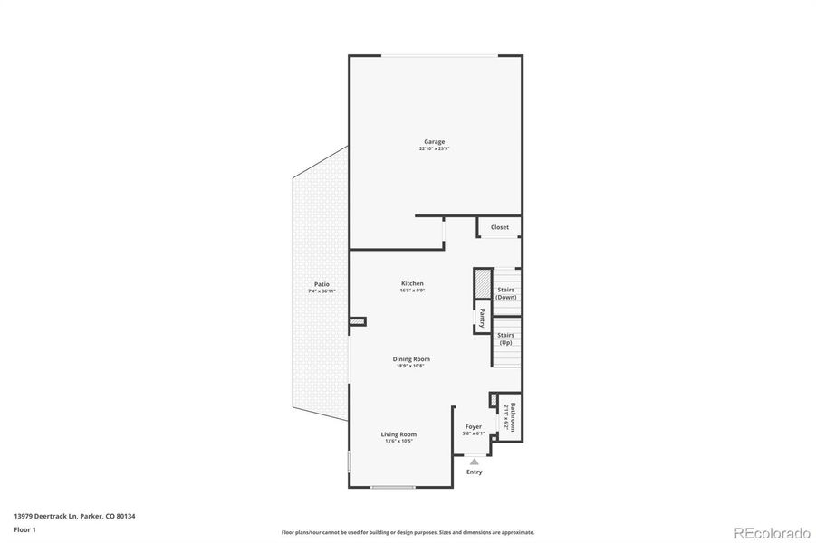 2D floor plan layout of this home in Alder Creek, Parker, CO (Image 7). 2D floor plan layout of this home in Alder Creek, Parker, CO (Image 7).