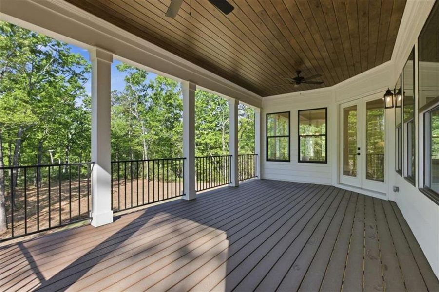 Exterior details and patio area of a home in , Clarkesville (Image 34).