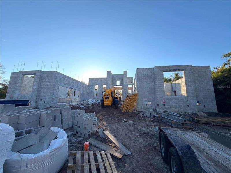 In-progress construction of a new home in , Sarasota, FL (Image 9).