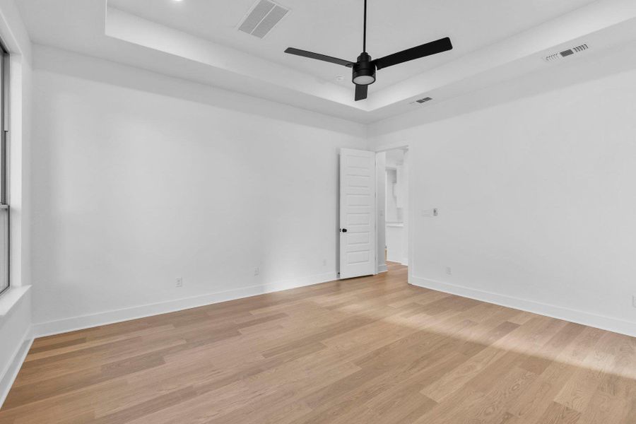 Primary Bedroom with tray ceiling