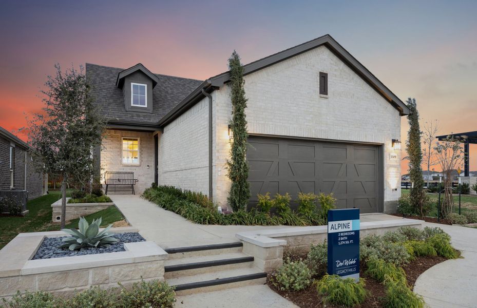 The Alpine, a one-story home with 2-car garage