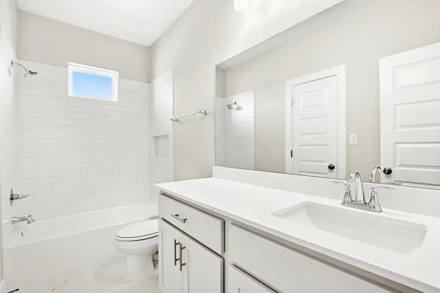 Full bath with vanity and tub / shower combination Full bath with vanity and tub / shower combination