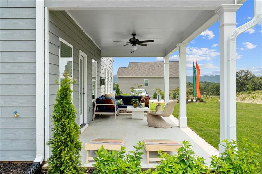 Exterior details and patio area of a home in Sagebrook, Powder Springs (Image 2). Exterior details and patio area of a home in Sagebrook, Powder Springs (Image 2).