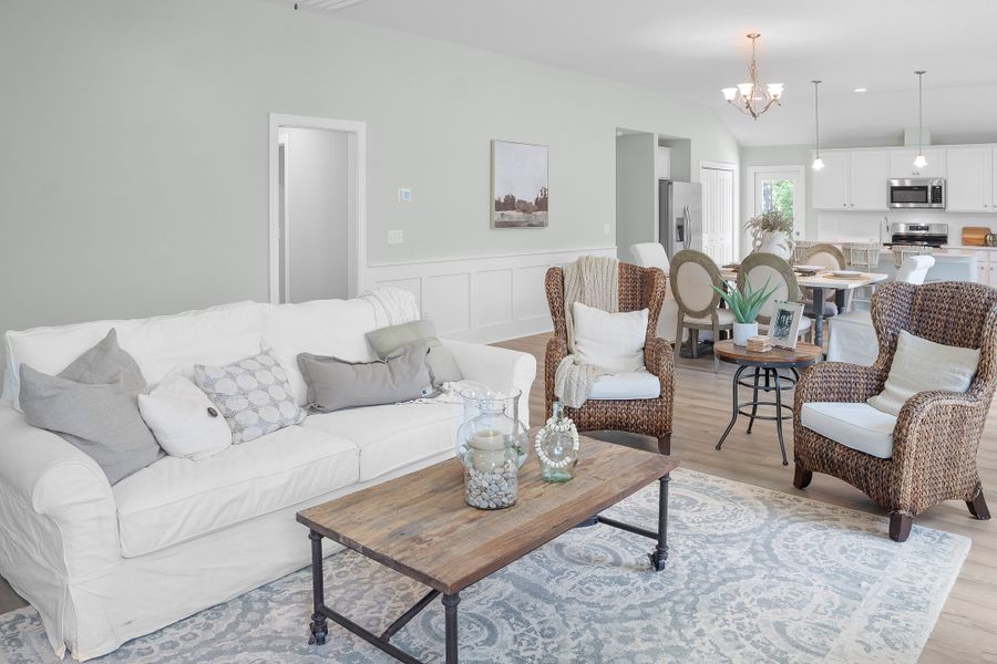 Representative furnished interior of a home built from the Shoreline by Bill Clark Homes in Osprey Landing, Southport (Image 6).
