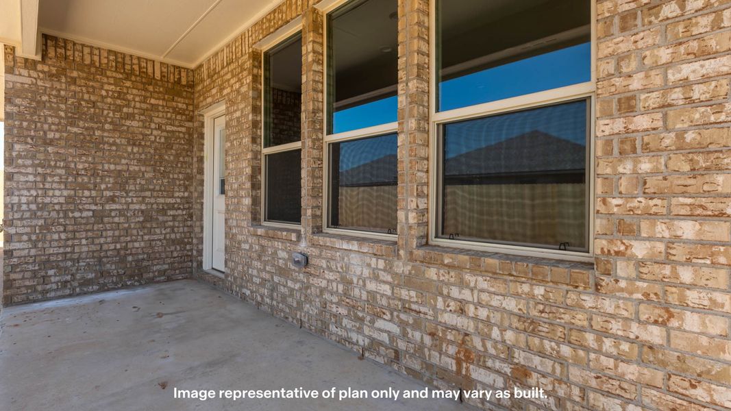 Exterior details and patio area of a home in Homestead at Parks Bell Ranch, Odessa (Image 16).