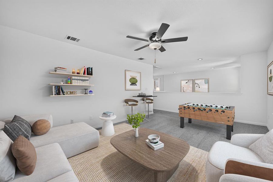 Furnished interior view inside a new home in Sunfield, Buda (Image 18).