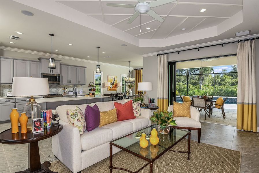 Representative furnished interior of a home built from the Starlight by Neal Communities in Verandah, Fort Myers (Image 10). Representative furnished interior of a home built from the Starlight by Neal Communities in Verandah, Fort Myers (Image 10).