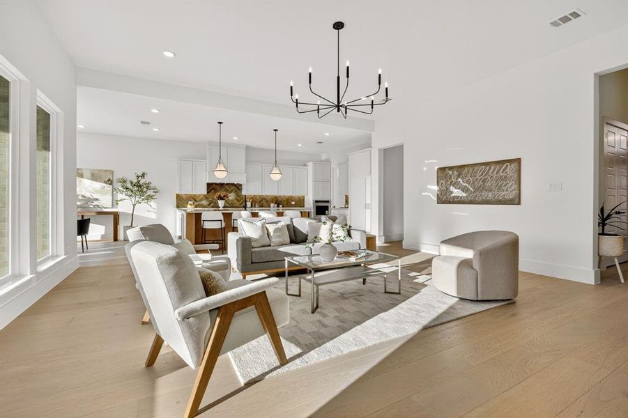 Furnished interior view inside a new home in The Grove, Fort Worth (Image 30).