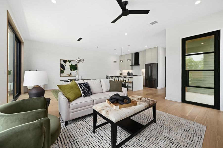 Furnished interior view inside a new home in , Austin (Image 10). Furnished interior view inside a new home in , Austin (Image 10).