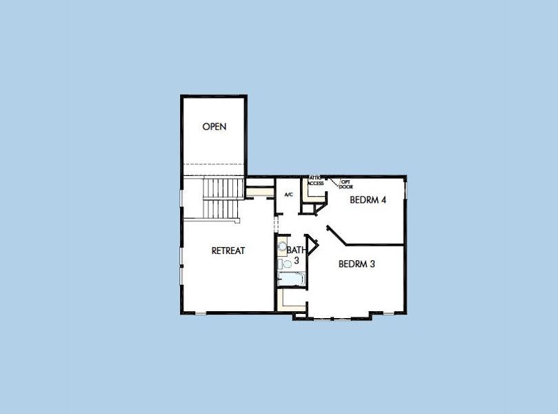 2D floor plan layout for the The Saw Mill by David Weekley Homes in Mariposa at EverRange, Jacksonville, FL (Image 6).