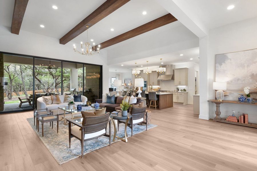Furnished interior view inside a new home in Enchanted Bluff, Garden Ridge (Image 6).