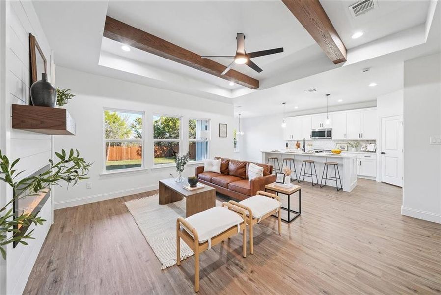 Furnished interior view inside a new home in , Granbury (Image 7). Furnished interior view inside a new home in , Granbury (Image 7).