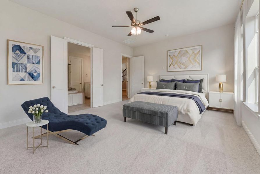 Furnished interior view inside a new home in Cedar Ridge Estates, Grand Prairie (Image 12). Furnished interior view inside a new home in Cedar Ridge Estates, Grand Prairie (Image 12).