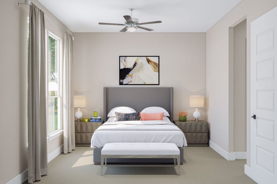 Furnished interior view inside a new home in Harvest Green, Richmond (Image 14). Furnished interior view inside a new home in Harvest Green, Richmond (Image 14).