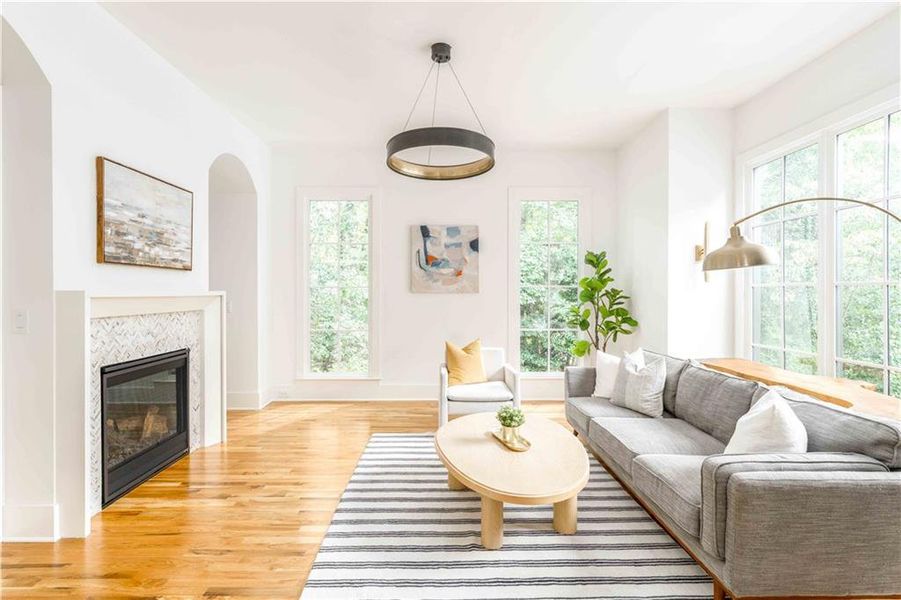 Furnished interior view inside a new home in , Atlanta (Image 12).