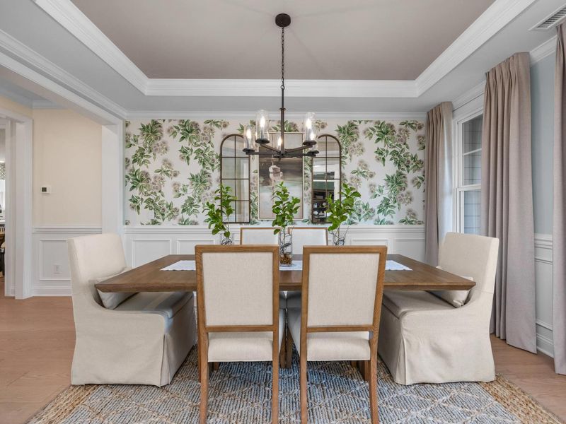 Representative furnished interior of a home built from the The Crawford by Davidson Homes LLC in Wendell Ridge, Wendell (Image 9).