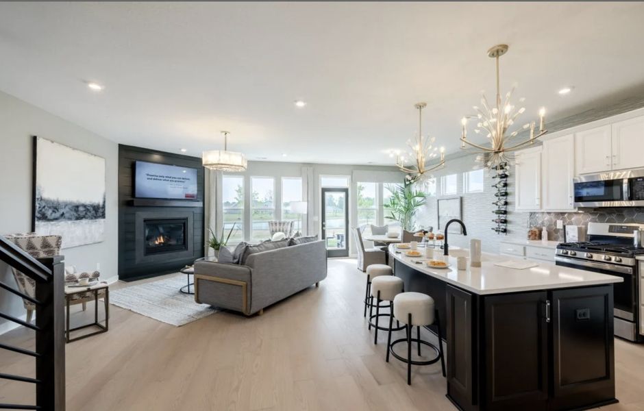 Representative furnished interior of a home built from the Amelia by Fischer Homes in Savannah Lakes, Hiram (Image 5).