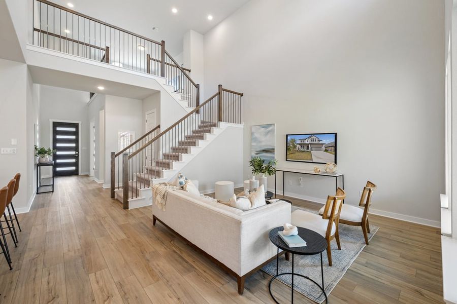 Furnished interior view inside a new home in Park Collection at Lariat, Liberty Hill (Image 15).