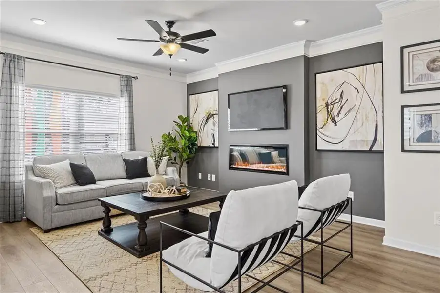 Furnished interior view inside a new home in Sanders Park, Austell (Image 5).