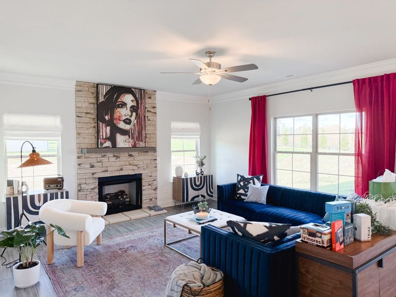 Representative furnished interior of a home built from the Freeport by Keystone Homes NC in Council Creek, Graham (Image 12). Representative furnished interior of a home built from the Freeport by Keystone Homes NC in Council Creek, Graham (Image 12).