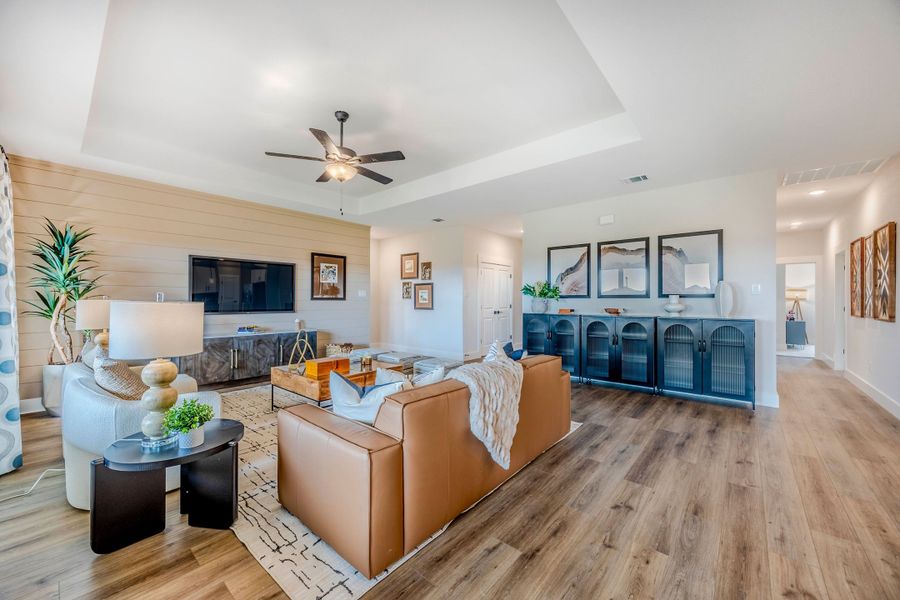 Representative furnished interior of a home built from the The Rockford C by Davidson Homes LLC in Waverly Estates, Josephine (Image 8). Representative furnished interior of a home built from the The Rockford C by Davidson Homes LLC in Waverly Estates, Josephine (Image 8).