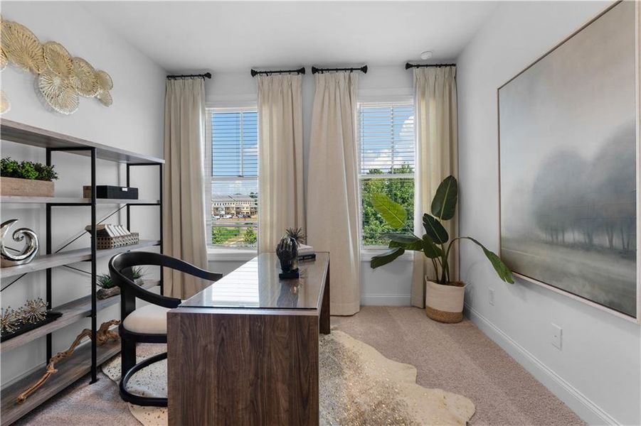 Furnished interior view inside a new home in Brookside Reserve, Alpharetta (Image 23).
