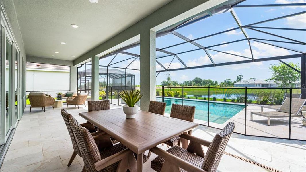 Exterior details and patio area of a home in Esplanade at Coasterra, Palmetto (Image 2).