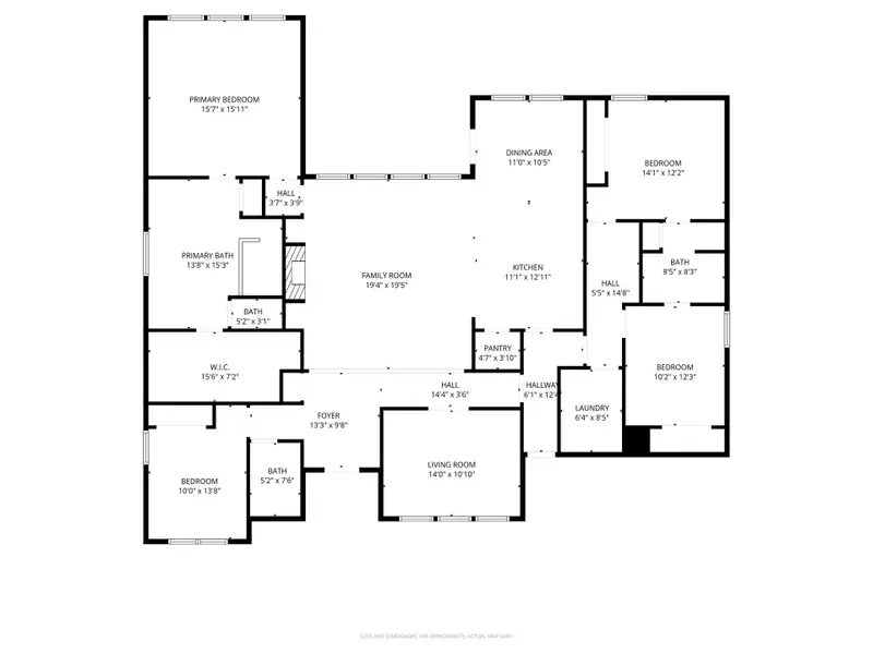 2D floor plan layout for the Wichita by Cheldan Homes in Arbor Oaks, Boyd, TX (Image 6).